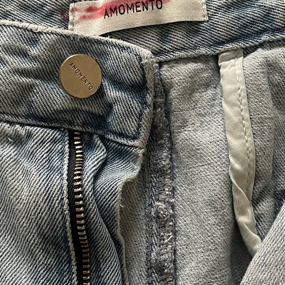 Amomento Women's Recycled Cotton Blue Jeans Denim Size L/XL - Picture 7 of 9